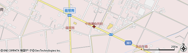 中島集会所前周辺の地図