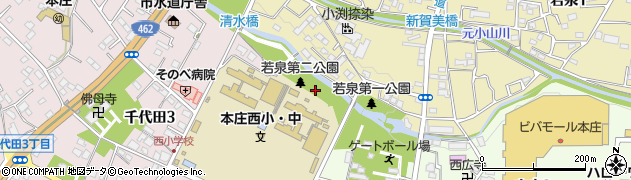 本庄市若泉第二公園周辺の地図