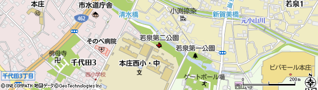 若泉第二公園周辺の地図