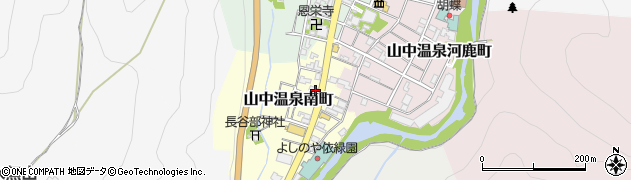 石川県加賀市山中温泉南町周辺の地図