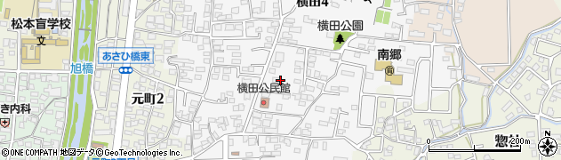 長野県松本市横田3丁目周辺の地図