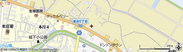 クリーニングホシノ本庄工場周辺の地図