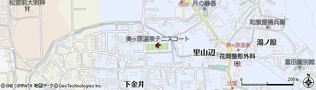 松本市　美ケ原温泉テニスコート周辺の地図