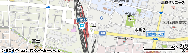 館林駅前周辺の地図
