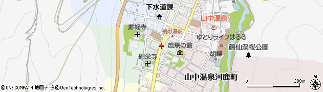 石川県加賀市山中温泉湯の出町（レ）周辺の地図