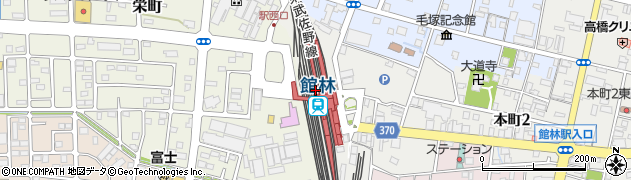 館林駅周辺の地図