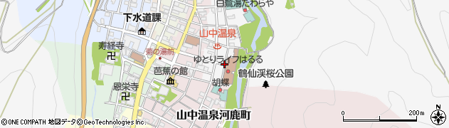 石川県加賀市山中温泉東町２丁目ツ周辺の地図