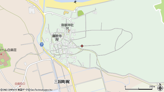 〒913-0005 福井県坂井市三国町浜地の地図