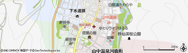 石川県加賀市山中温泉本町周辺の地図