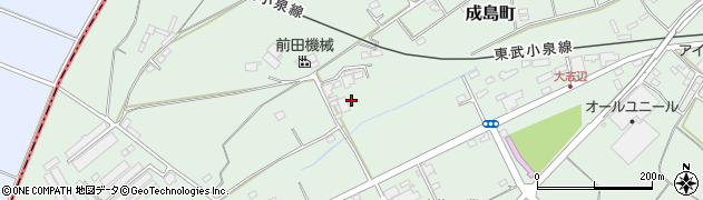群馬県館林市成島町1192-1周辺の地図