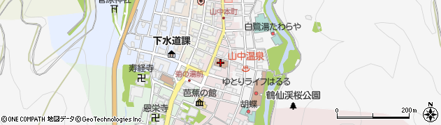 山中郵便局周辺の地図