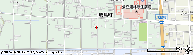 群馬県館林市成島町448-3周辺の地図