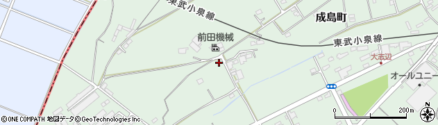 群馬県館林市成島町1207周辺の地図