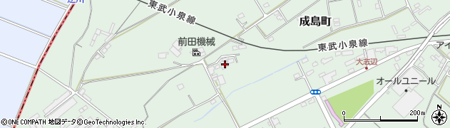 群馬県館林市成島町1193周辺の地図