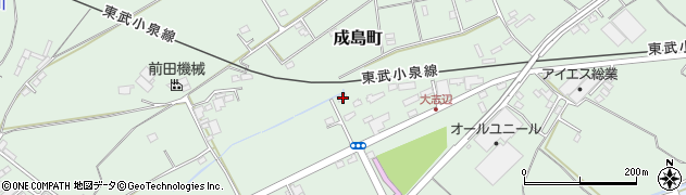 群馬県館林市成島町1180-1周辺の地図
