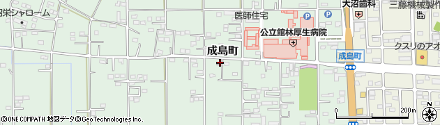 群馬県館林市成島町445-3周辺の地図