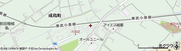 群馬県館林市成島町1163周辺の地図