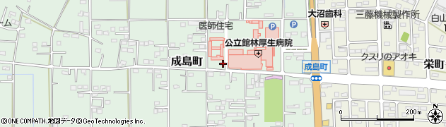 群馬県館林市成島町261周辺の地図