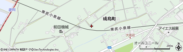 群馬県館林市成島町1447-32周辺の地図