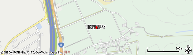 福井県あわら市畝市野々周辺の地図