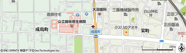 群馬県館林市成島町218-3周辺の地図