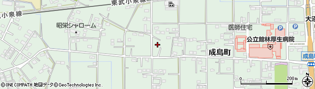 群馬県館林市成島町401-2周辺の地図