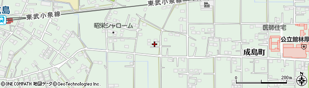 群馬県館林市成島町336周辺の地図