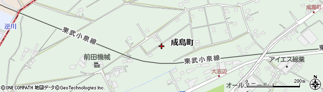 群馬県館林市成島町1447-29周辺の地図