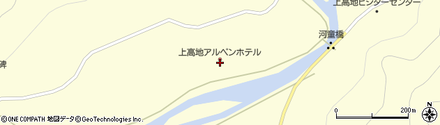上高地西糸屋山荘周辺の地図