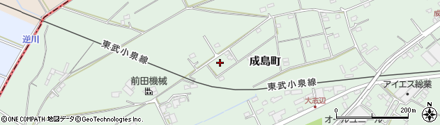群馬県館林市成島町1447-62周辺の地図
