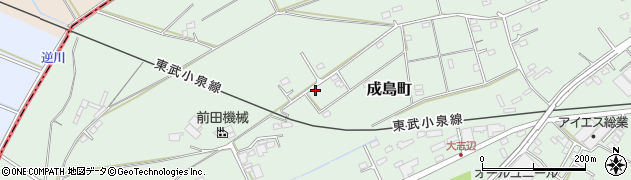 群馬県館林市成島町1447-63周辺の地図