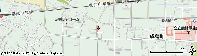 群馬県館林市成島町329周辺の地図