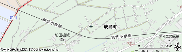 群馬県館林市成島町1447-61周辺の地図