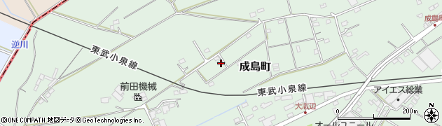 群馬県館林市成島町1447-44周辺の地図