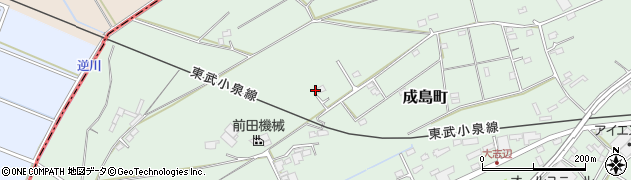 群馬県館林市成島町1446周辺の地図