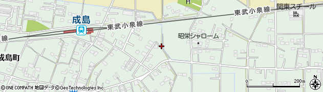 群馬県館林市成島町397周辺の地図