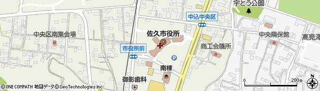 佐久市役所内郵便局周辺の地図