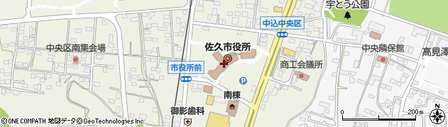 佐久市　市役所広報情報課広報周辺の地図