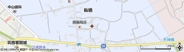 茨城県筑西市板橋242周辺の地図