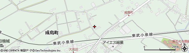 群馬県館林市成島町1155-1周辺の地図