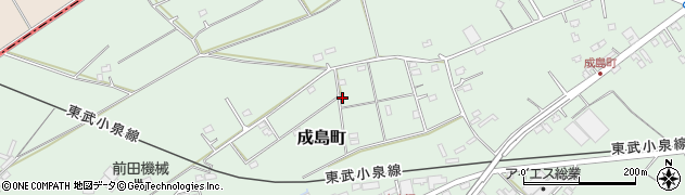 群馬県館林市成島町1169-40周辺の地図