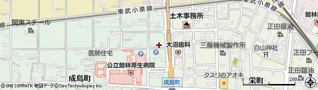 群馬県館林市成島町266周辺の地図