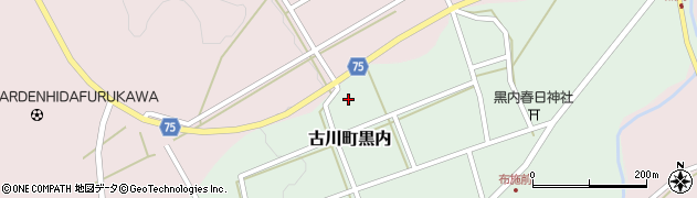 岐阜県飛騨市古川町黒内周辺の地図
