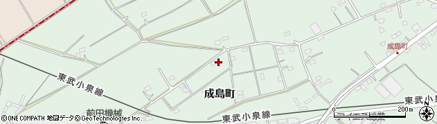 群馬県館林市成島町1447-54周辺の地図