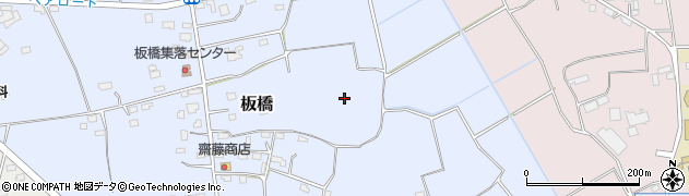 茨城県筑西市板橋周辺の地図