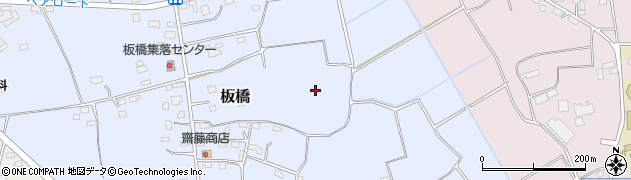 茨城県筑西市板橋周辺の地図