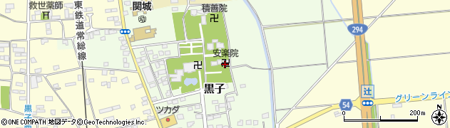 茨城県筑西市黒子周辺の地図