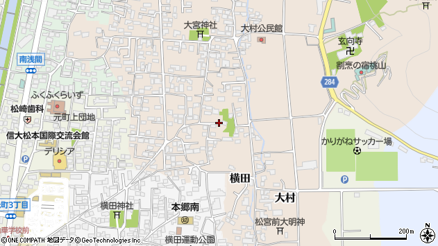 〒390-0304 長野県松本市大村の地図