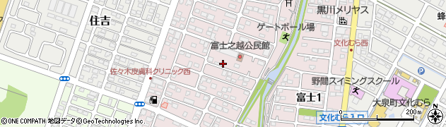 群馬県大泉町（邑楽郡）富士周辺の地図