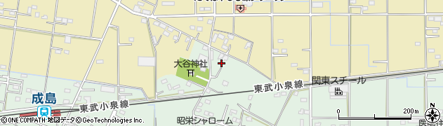 群馬県館林市成島町3116周辺の地図